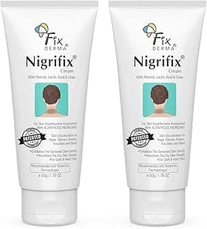 Fixderma Nigrifix Cream for Acanthosis Nigricans with Lactic Acid For Body Parts like Neck, Ankles, Knuckles, Armpits, Thighs & Elbows | Exfoliant 100 g (Pack of 2)