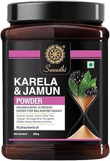 Suwasthi karela jamun powder with 13 potent herbs helps regulate sugar management - 250 gm