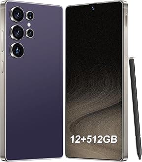 I25 Ultra Unlocked Smartphone,12+512GB Unlocked Phone,Snapdragon 8 Gen3, 6.9" HD+ Display,Built in Pen,7000mAh Dual Speakers 5G/Face ID/Fingerprint Lock/Dual SIM/GPS (Purple)