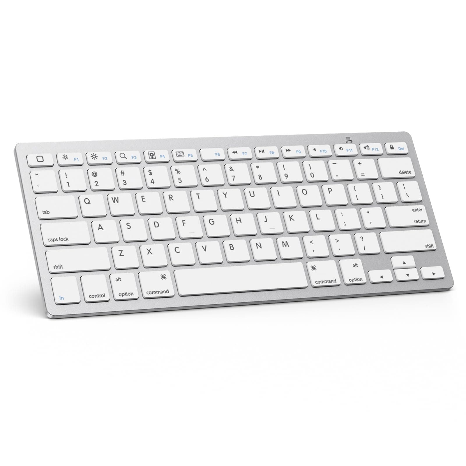 Bluetooth Keyboard Compatible with iPad A16 11th 10th Generation, iPad 10.2 (9th/8th/7th), iPad Pro 13/12.9/11 inch, iPad Air/Mini and More iOS Devices, White