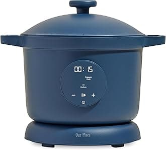 - Our Place Dream Cooker | 6 Qt Ceramic Nonstick Multicooker & Pressure Cooker with Touchscreen Controls & Auto Steam Release | 4 Modes: Pressure Cook, Sauté/Sear, Slow Cook & Warm | Blue Salt