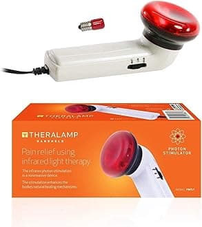 M PAIN MANAGEMENT TECHNOLOGIES Red Light Therapy Infrared Heating Wand by Theralamp – Handheld Heat Lamp Includes Replacement Bulb – Provides Muscle Pain Relief and Increased Blood Circulation