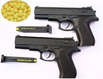 Pack of 2 Mouser Toy Gun with BB Bullets for Kids Fun, Police Role, Army Role, Birthday Gift Pistol Gun Toy with 240 BB Bullets