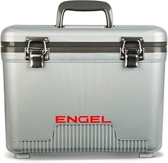 ENGEL Cooler Box 12.3 L - Leak-Proof, Air Tight, Drybox Cooler for Camping, Fishing, Hiking,Picnic - Mini Ice Boxes Large Enough for 15 Cans, 38 x 25.4 x 28.5 CM Small Cool Box for Drinks and Food