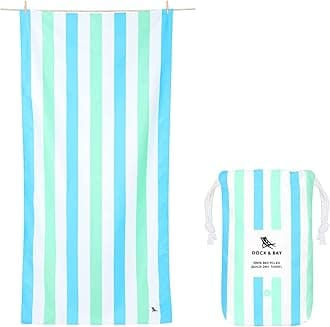 Dock & Bay Beach Towel - Quick Dry, Sand Free - Compact, Lightweight - 100% Recycled - Includes Bag - Summer - Endless Days - Extra Large (200x90cm, 78x35)