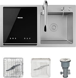 Kitchen In Sink Dishwasher Combo 36 inch Sink Dishwasher 8 Washing Programs Including Bowl Dish Sanitizing Fruit and Vegetable Cleaning 45 min Rapid Cleaning Dish Washer for Dorm Apartment