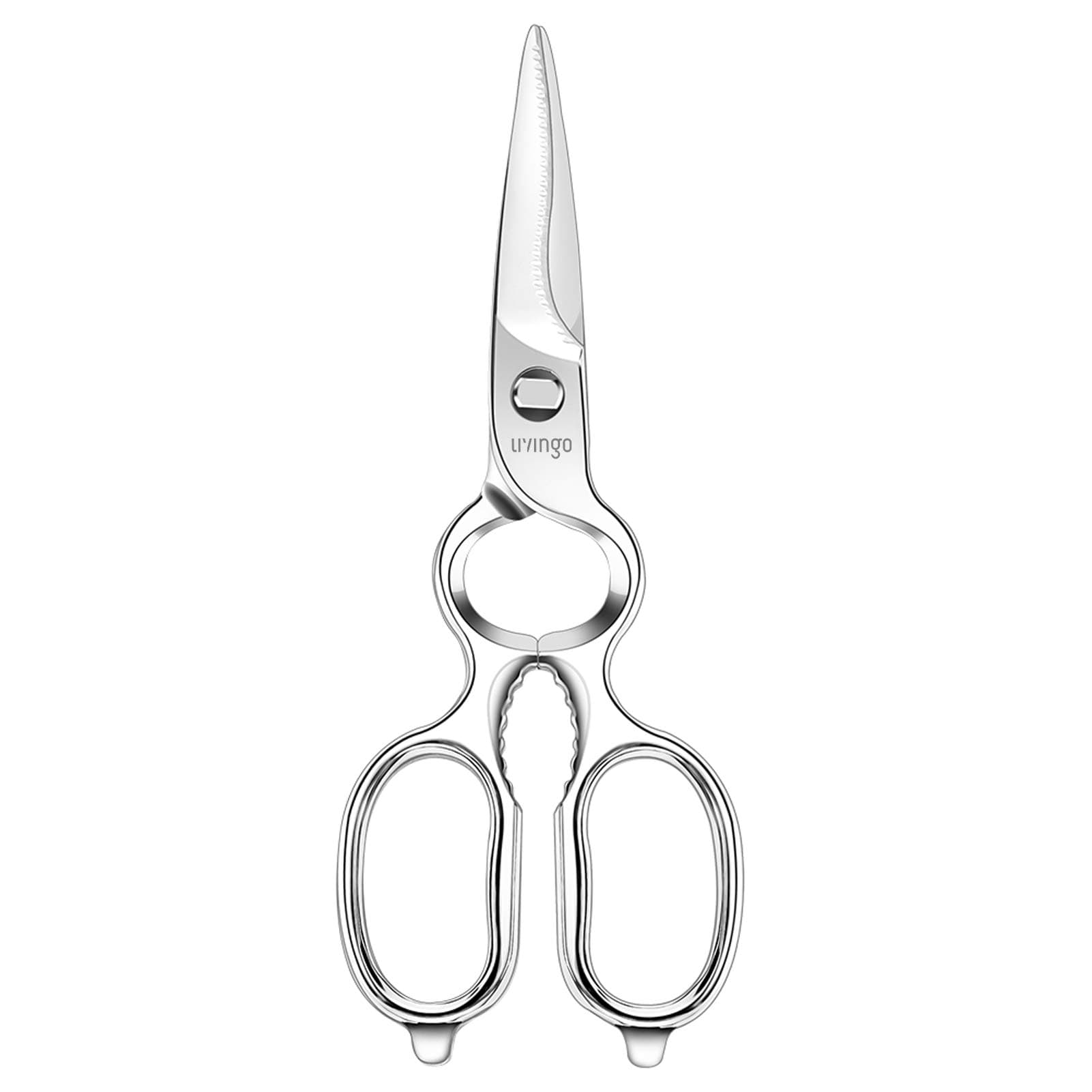 Kitchen Forged Shears Heavy Duty, Come Apart Ultra Sharp Multi-Purpose Stainless Steel Utility Scissors for Poultry, Food, Meat, Cooking, Bottle Opener, Nut Cracker 8.5 Inch, Dishwasher Safe