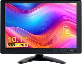 10.1 inch TFT LCD Display Small Monitor 1280X800 HDMI Portable Screen VGA BNC USB Input for CCTV/Gaming/PC/Raspberry PI