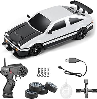 Drifty Boyz Rc Car, Drifty Boyz Vapor Drifters Slide Drift Rc Car, 1:24 Full-Scale Mini Rc Drift Cars, 2.4GHZ Mini Drift Remote Control Cars Built-in Spray Function (White)