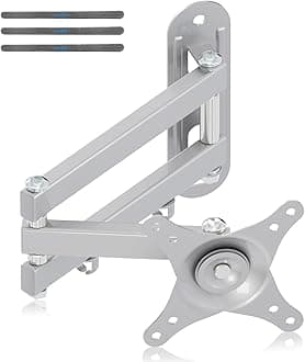 Suptek TV Wall Mount Swivel Tilt Rotation Full Motion Adjustable Articulating for Most 15-32 inch LED, LCD Monitor Wall Mount VESA 75,100, Silver (MA2720S)