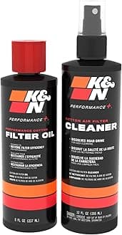 K&N Air Filter Cleaning Kit: Squeeze Bottle Filter Cleaner and Red Oil Kit; Restores Engine Air Filter Performance; Service Kit-99-5050