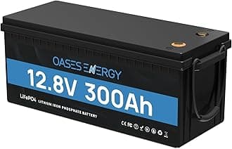 12V 300Ah LiFePO4 Lithium Battery, Build-in 200A BMS with Low Temp Protection, Up to15000 Cycles, Deep Cycle Lithium Battery for RV, Camper, Solar Energy Storage, Boats, Trolling Motor, Off Grid