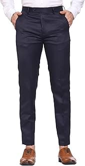 MALENO Slim Fit Men Cotton Blend Formal Trouser