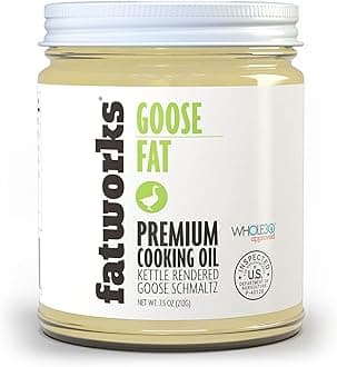 Premium USDA Goose Fat, Ultimate Cooking Oil for Gourmet Frying and Baking, WHOLE30 APPROVED, KETO, PALEO, 7.5 oz.
