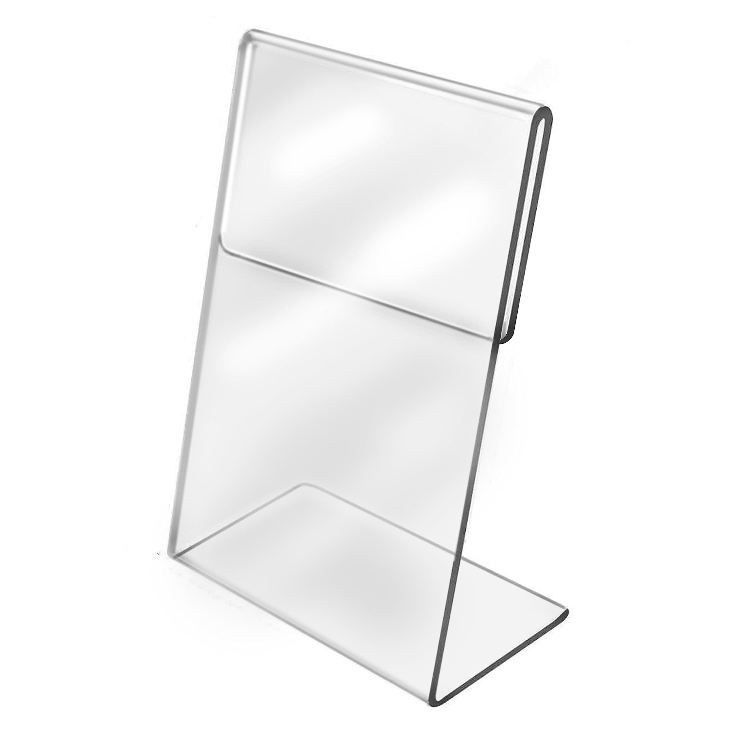 Shuban Acrylic QR Bar Code Display Stand, Paper Stand, Perfect for Restaurants, Promotions, Photo Frames for BHIM, PHONEPE, Google Pay Stand 4" X 6" (A6)
