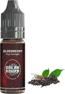 Elderberry Food Flavouring Drops 10ml - Premium Botanical Extract for Professional Wellness Beverages & Luxury Artisan Baking - High Strength Food Grade Concentrate by GALAXY FOOD FLAVOURS