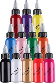 OPHIR 12 Colors Nail Airbrush Paint, 30ML/Bottle Acrylic Paint Nail Polish for Nail Stencils Painting, Model Hobby, Craft, Shoe Painting