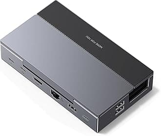 TV Dock for Steam Deck/Switch/Rog Ally/Legion Go 9-in-1 USB-C Hub Docking Station HDMI 4K@60HZ 10Gbps High-Speed Transfer USB-A 3.2*USB-C 3.2 1000Mbps Ethernet 2*USB 2.0 Ports SD/TF Card