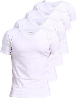 Comfneat Men's Undershirt 100% Cotton Short Sleeve T-Shirt with V-Neck (Pack of 4/6)