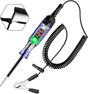 Test Light Automotive 3-120V DC LED Digital Circuit Tester with Voltage Display, Auto Bidirectional Voltage Tester, Electric Test Probe Pen for Car Battery Polarity Continuity Fuses