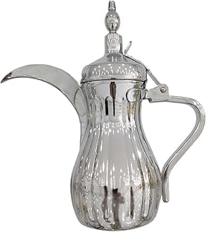 Arabic Coffee Pot, Stainless Steel Teapot, 700ml (25cm x 9cm), Silvery