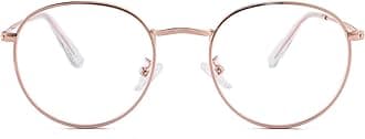 Classic Round Clear Lens Glasses for Women Men Circle Metal Frame Non-Prescription Eyeglasses