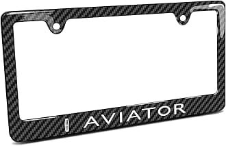 for Lincoln Aviator Black Carbon Fiber Look ABS Plastic License Plate Frame