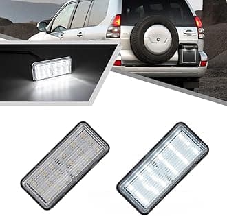 2Pcs LED License Plate Lights Number Lamp for Toyota Land Cruiser J100 J120 J200 Lexus GX470 LX470 LX570 Powered by High Power SMD Xenon White LED Error Free