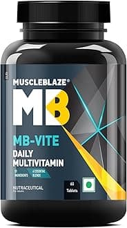 MB-Vite Daily Multivitamin (60 Tablets) | With 51 Ingredients & 6 Blends, Vitamins & Minerals, Prebiotic & Probiotics, Amino Acid Blends | For Energy, Stamina & Recovery