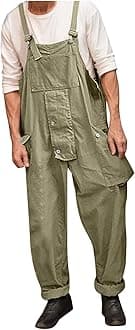 Bib and Brace Workwear Men's Dungarees Mens Denim Dungarees Casual Lightweight Loose Bib Overall Cowboy Rompers Loose Fit Hip Hop Fancy Vintage Cargo Trousers Suspender Jeans