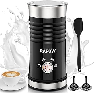 Milk Frother Electric 4 in 1 - Automatic Milk Steamer 300ml, Hot & Cold Milk Foamer Maker, Durable Stainless Steel Milk Warmer, Silent Operation Milk Heater for Latte Cappuccinos Macchiato Chocolate