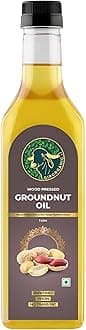 Wood Press Groundnut Oil | Kacchi Ghani | Virgin | Unrefined | Cold pressed |100% Natural cooking oil (1 L Plastic)