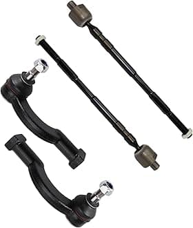 TRQ Front Inner and Outer Tie Rod Set Compatible with 2015-2019 Subaru Legacy Outback