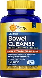 Bowel Cleanse with Herbal, Magnesium and Fiber Blend | Helps Relieve Occasional Constipation | Gluten Free | 150 Vegetarian Capsules