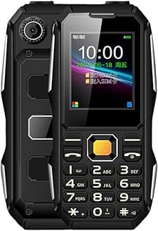 Mini Rugged Cell Phone for Senior, 1.8 Inch Drop Proof and Dust Proof Outdoor Mobile Phone, 5800mAh Battery 32MB Unlocked GSM Cell Phone (Black)