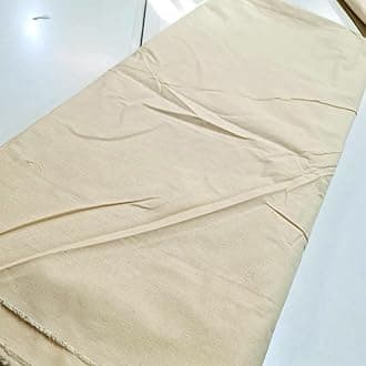 100% Cotton Canvas,Calico & Cotton Linen Mix Fabric for Craft,Paint,Patchwork,Apparel & Light Upholstery.Neotrim Natural Fibres,Eco-Friendly. [100% Cotton Calico GradeB - 5 Meters]