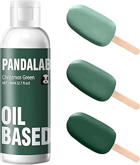 Christmas Green Oil Based Food Coloring for Chocolate, Candy Melts, Donuts, Strawberries, Frosting, Cake, Professional Edible Dye for Baking - 80 Milliliters 2.7 Fl.Oz