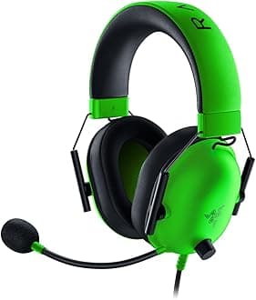 Razer BlackShark V2 X - Multi-Platform Wired Esports Headset (Triforce 50 mm Drivers, Advanced Passive Noise Cancellation, 7.1 Surround Sound, Hyperclear Cardioid Mic) Green