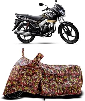 DUFFEL-Two Wheeler Bike Body Cover Compatible for Mahindra Centuro Bs6 Heat Protectio/UV-Rays/Birds Dropping/DustProof/Waterproof Indoor Outdoor and Parking Full Body Protection All Variants [RMJ]