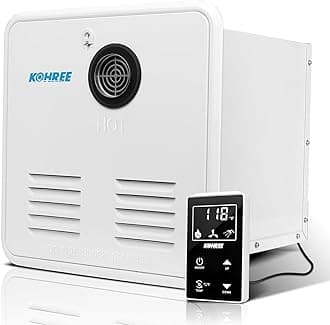 Kohree RV Tankless Water Heater, Upgraded 60,000 BTU RV Water Heater with 15 x 15 inches White Door and Remote Controller, 12V DC, On Demand Instant Hot Water Heater for RV Campers