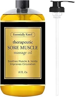 Sore Muscle Massage Oil 8 Fl Oz - Arnica Extract and Peppermint - Soothe Sore and Tired Muscle and Joints