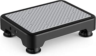 SOYO Mobility One Step Stool, Heavy Duty Indoor Outdoor Non-Slip Small Step Platform Assistive Device for Adult Elderly, Standing Support and Step Riser for Car, Bed, Door, Stair, Bathroom, Black-Gray