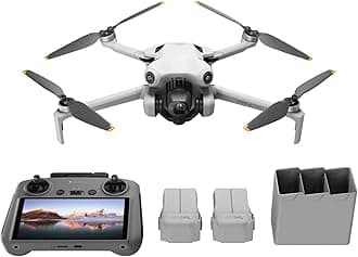 DJI Mini 4 Pro Fly More Combo with DJI RC 2, Drones with Camera for Adults 4K, Under 0.549 lbs/249 g, 3 Batteries for up to 102 Mins Flight Time, Smart Return to Home, Drone for Beginners