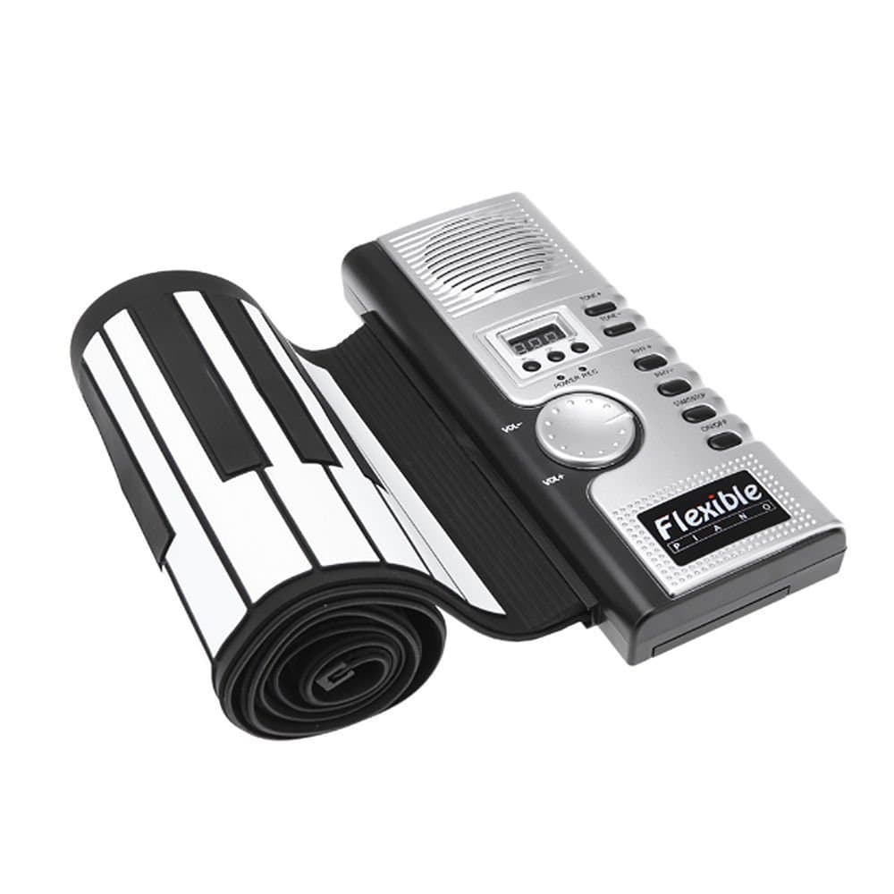 61-Key Flexible Portable Foldable Electric Digital Roll-Up Soft Keyboard Piano AC Adaptor