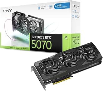 - PNY GeFORCE RTX 5070 12GB Overclocked TripleFan Graphics Board VCG507012TFXPB1-O VD9083