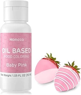 Oil Based Food Coloring for Chocolate - 30 Milliliters Upgraded Light Pink Oil Food Color for Baking Cake Decorating, Edible Food Dye for Candy Melts Cookies Easter Egg Icing Fondant Meringues