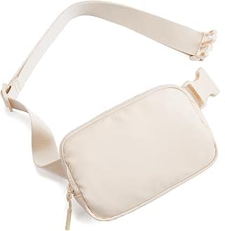 Telena Bum Bag for Women Belt Bags for Men, Crossbody Fanny Pack for Women Waist Bag with Adjustable Strap,Beige