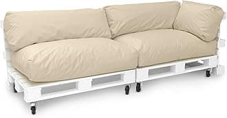 Spatium Jumbo XXL pallet cushions from removable pillowcase, water and dirt resistant, cushions for pallet furniture Beige, 5-Piece set