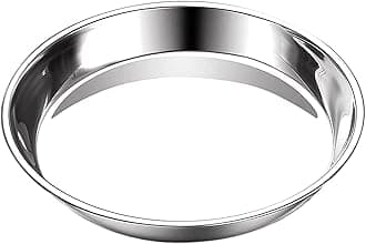 12in Deep Dish Drip Pan, Stainless Steel Pizza Pan Fits For Kamado Joe, Roast Pan For Big Size Green Egg & Acorn & Weber Grills & Smokers