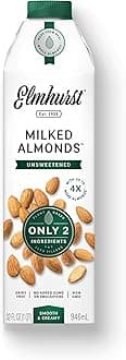 ELMHURST Unsweetened Almond Milk, 32 FZ